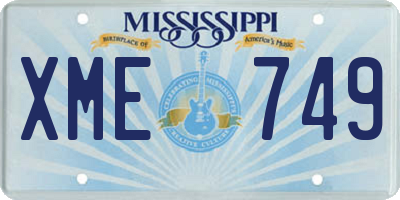 MS license plate XME749