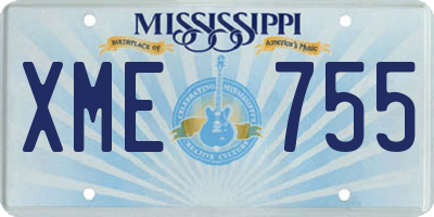 MS license plate XME755