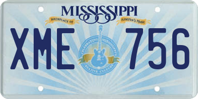 MS license plate XME756