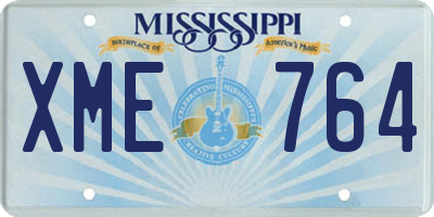 MS license plate XME764