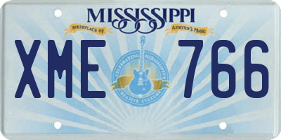 MS license plate XME766