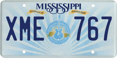 MS license plate XME767