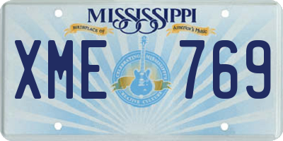 MS license plate XME769