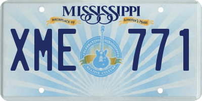 MS license plate XME771