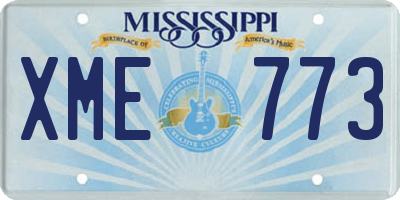 MS license plate XME773