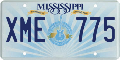 MS license plate XME775