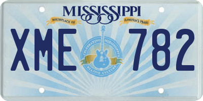 MS license plate XME782