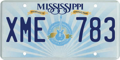 MS license plate XME783