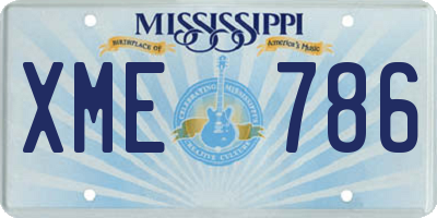 MS license plate XME786