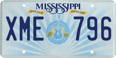 MS license plate XME796