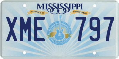 MS license plate XME797