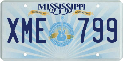 MS license plate XME799