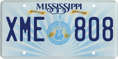 MS license plate XME808