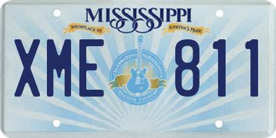 MS license plate XME811