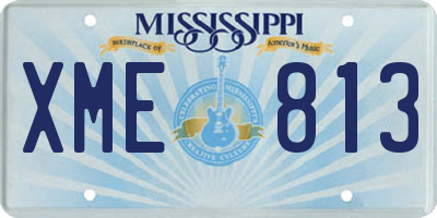 MS license plate XME813