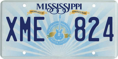 MS license plate XME824