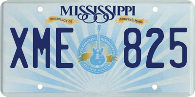 MS license plate XME825