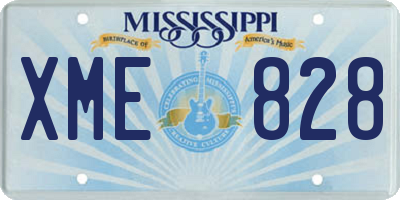 MS license plate XME828