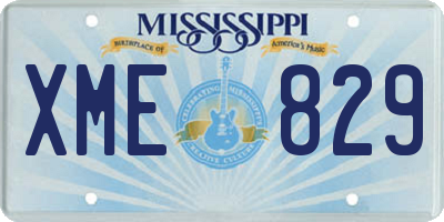 MS license plate XME829