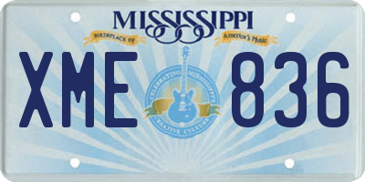 MS license plate XME836