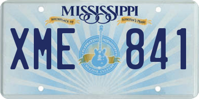 MS license plate XME841