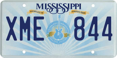 MS license plate XME844