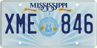 MS license plate XME846