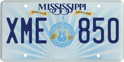 MS license plate XME850
