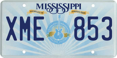 MS license plate XME853