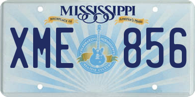 MS license plate XME856