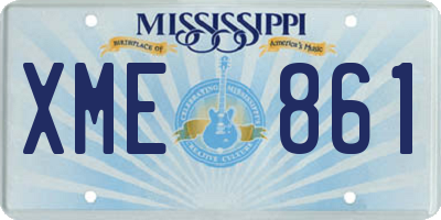 MS license plate XME861