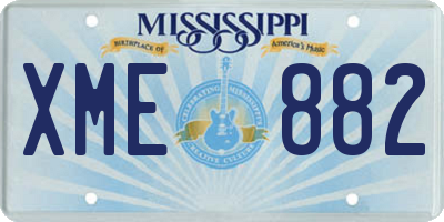 MS license plate XME882