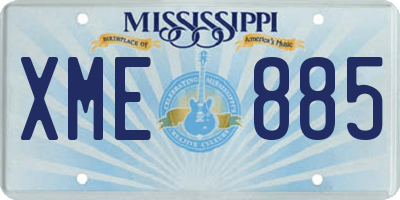 MS license plate XME885