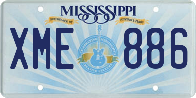 MS license plate XME886