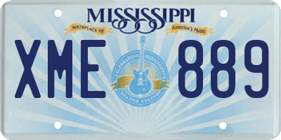 MS license plate XME889