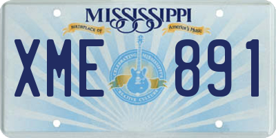 MS license plate XME891