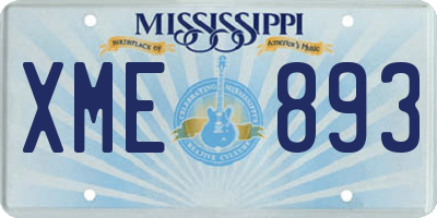 MS license plate XME893