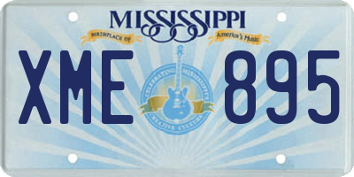 MS license plate XME895