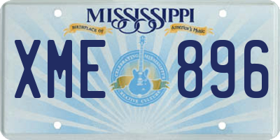 MS license plate XME896