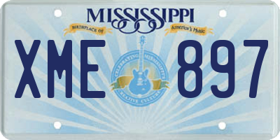 MS license plate XME897