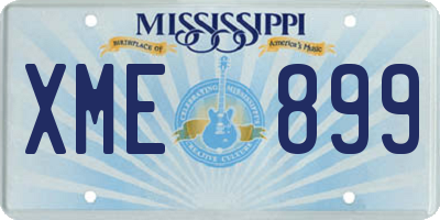 MS license plate XME899