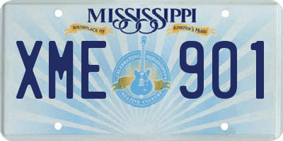 MS license plate XME901
