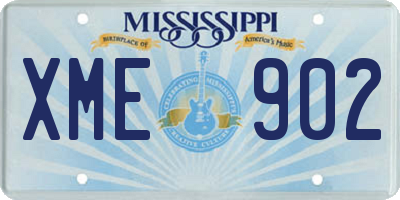 MS license plate XME902