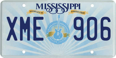MS license plate XME906