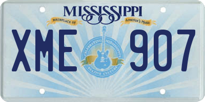 MS license plate XME907