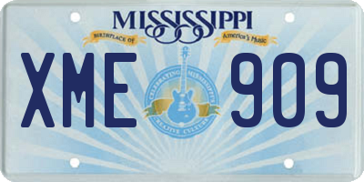 MS license plate XME909