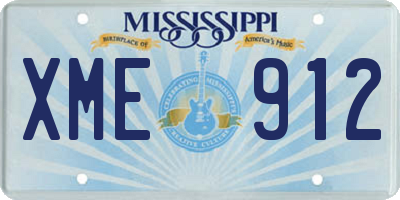 MS license plate XME912