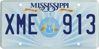 MS license plate XME913