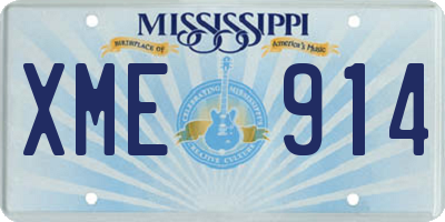 MS license plate XME914