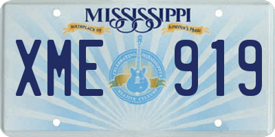 MS license plate XME919
